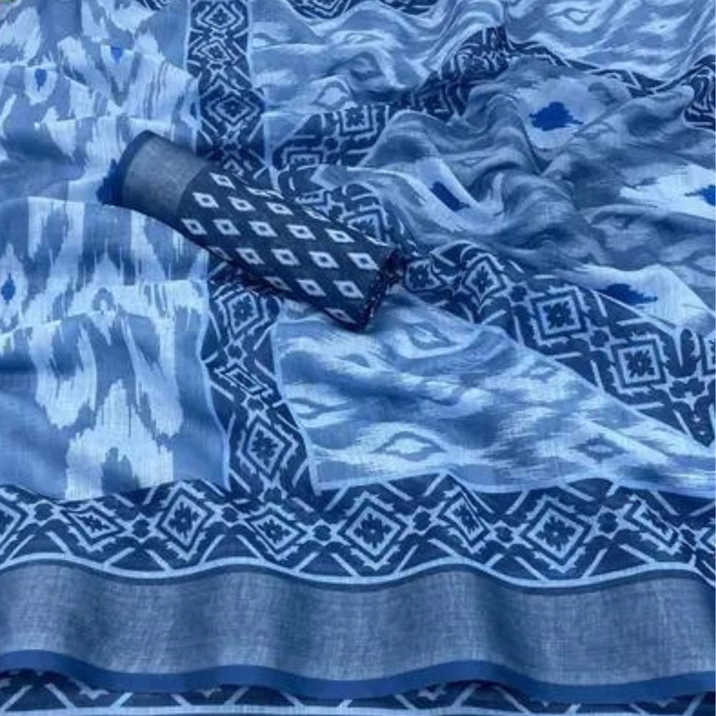 Ikat Designer Saree - Image 3