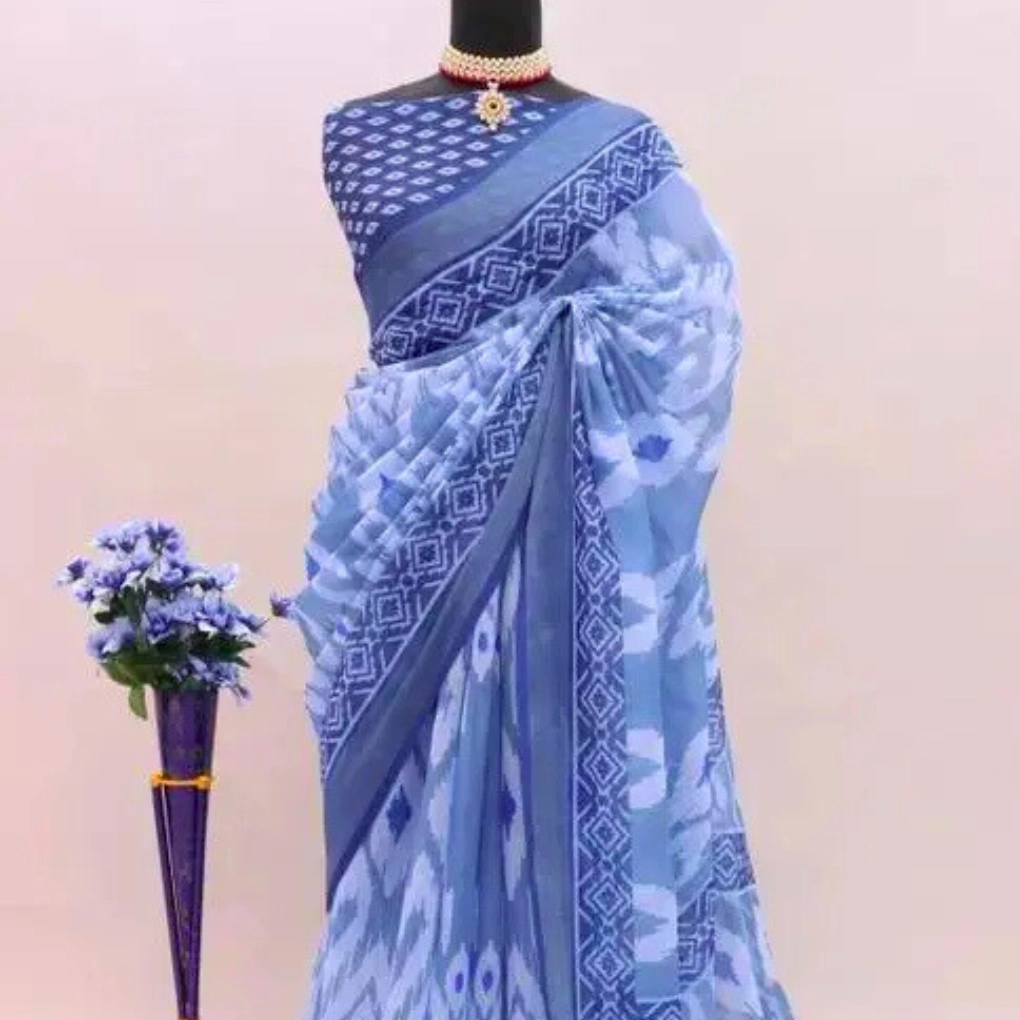 Ikat Designer Saree - Image 4