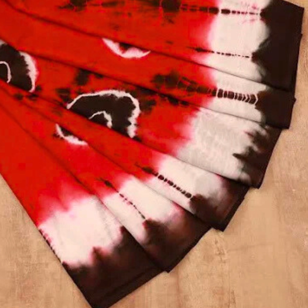 Tie & Die Red-Brown Saree - Image 4